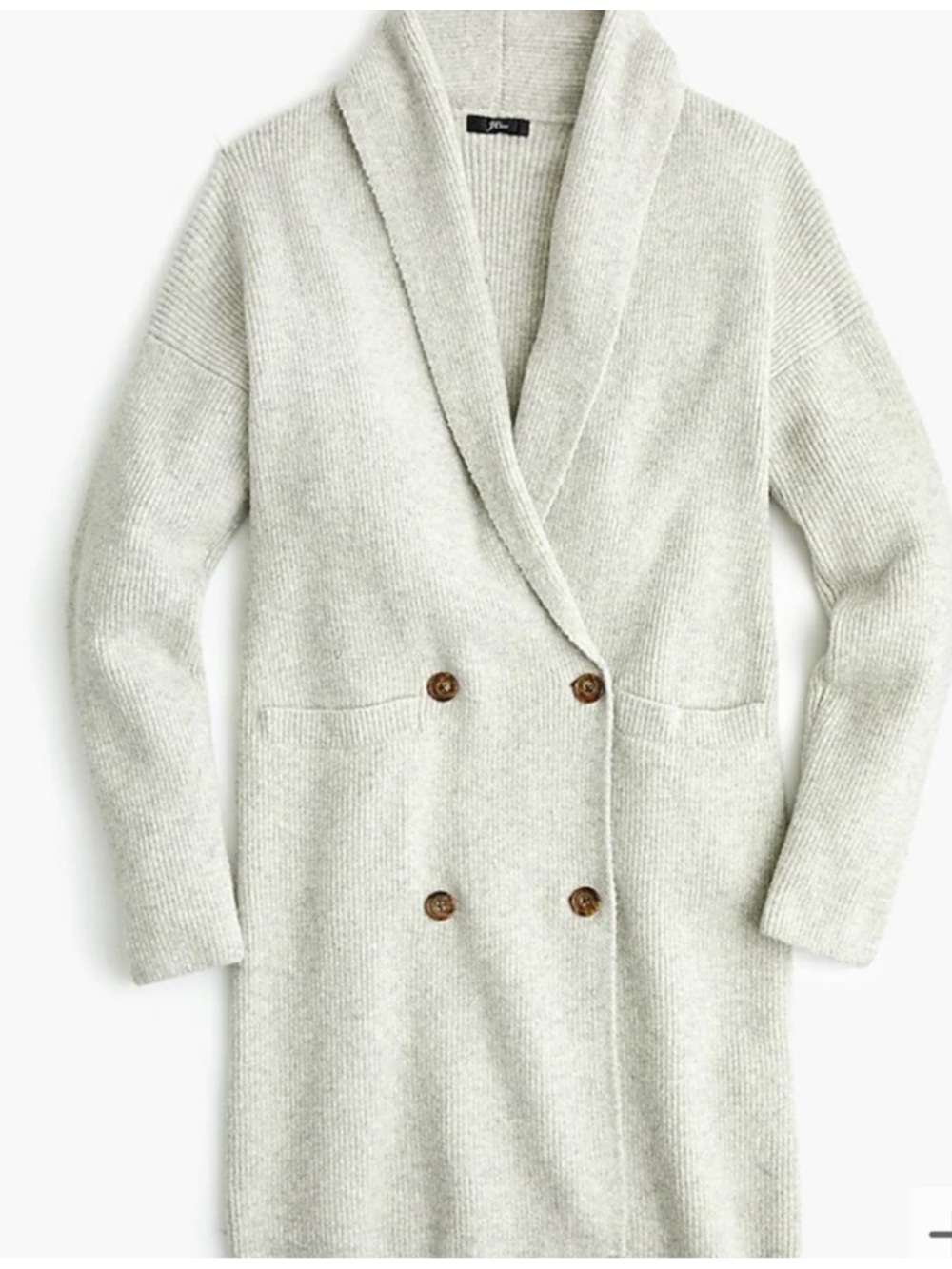 J. Crew‎ Double-Breasted Cardigan Sweater Coat Supersoft Merino Alpaca Blend XS